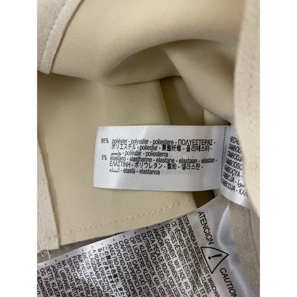 Zara Womens Faux Sued Jacket Size 2XL Ivory Beige Snap Shacket 4968/221 NWT - Picture 9 of 11